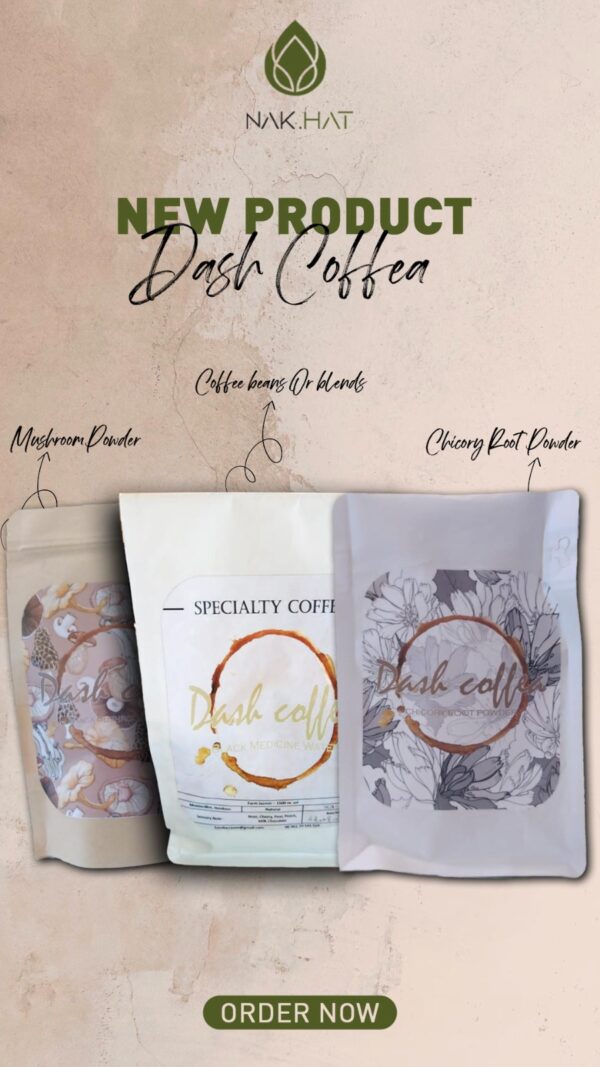 Coffee Beans, Chicoree, Chaga powder